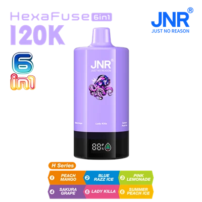 120000 baforadas Jnr Hexafuse 6 em 1 Vape atacado
