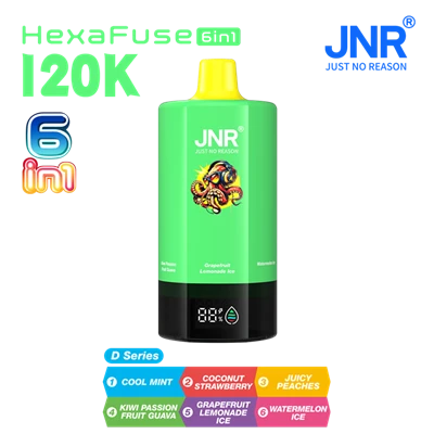 Jnr Hexafuse 6 em 1 120k recarregável no atacado